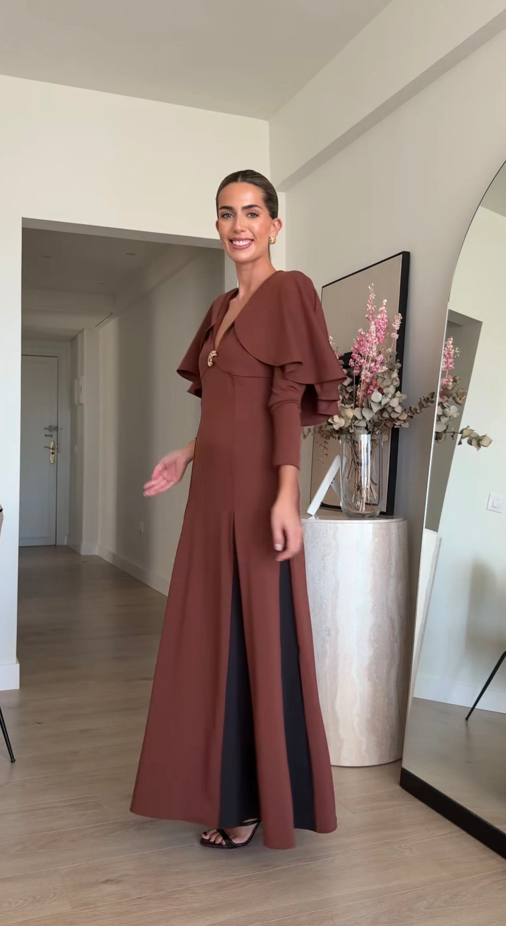 Vestido Midi Marais Chocolat