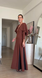 Vestido Midi Marais Chocolat