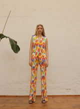 Pantalon folk abstrait