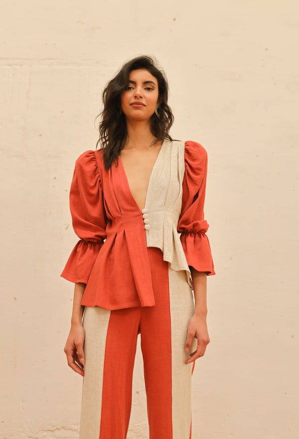 Blusa Bicolor Indie Teja