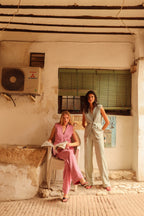 Calças verde-esmeralda