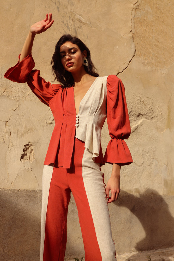 Blusa Bicolor Indie Teja