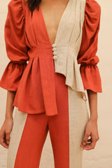 Blusa Bicolor Indie Teja