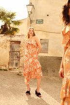 Falda Midi Samba Flowers