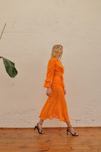 Falda Gasa Bossa Orange