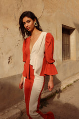 Blusa Bicolor Indie Teja