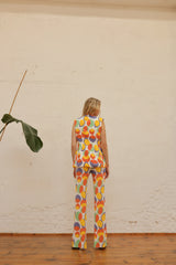 Pantalon folk abstrait