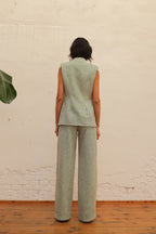 Calças verde-esmeralda