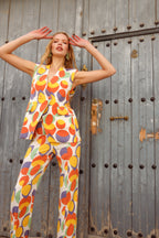 Pantalon folk abstrait