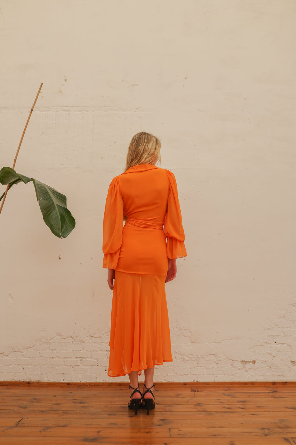 Falda Gasa Bossa Orange